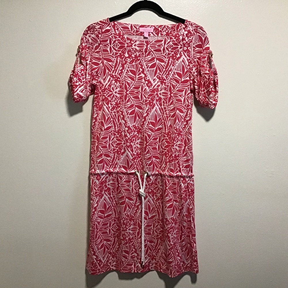 Lilly Pulitzer Dress Drop Waist Silk Blend